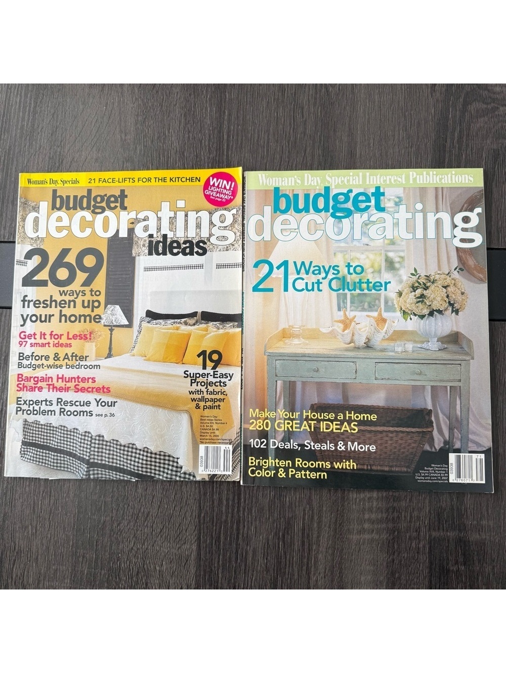 Budget Decorating Magazines (2) - 2004 & 2007 - Woman’s Day Special